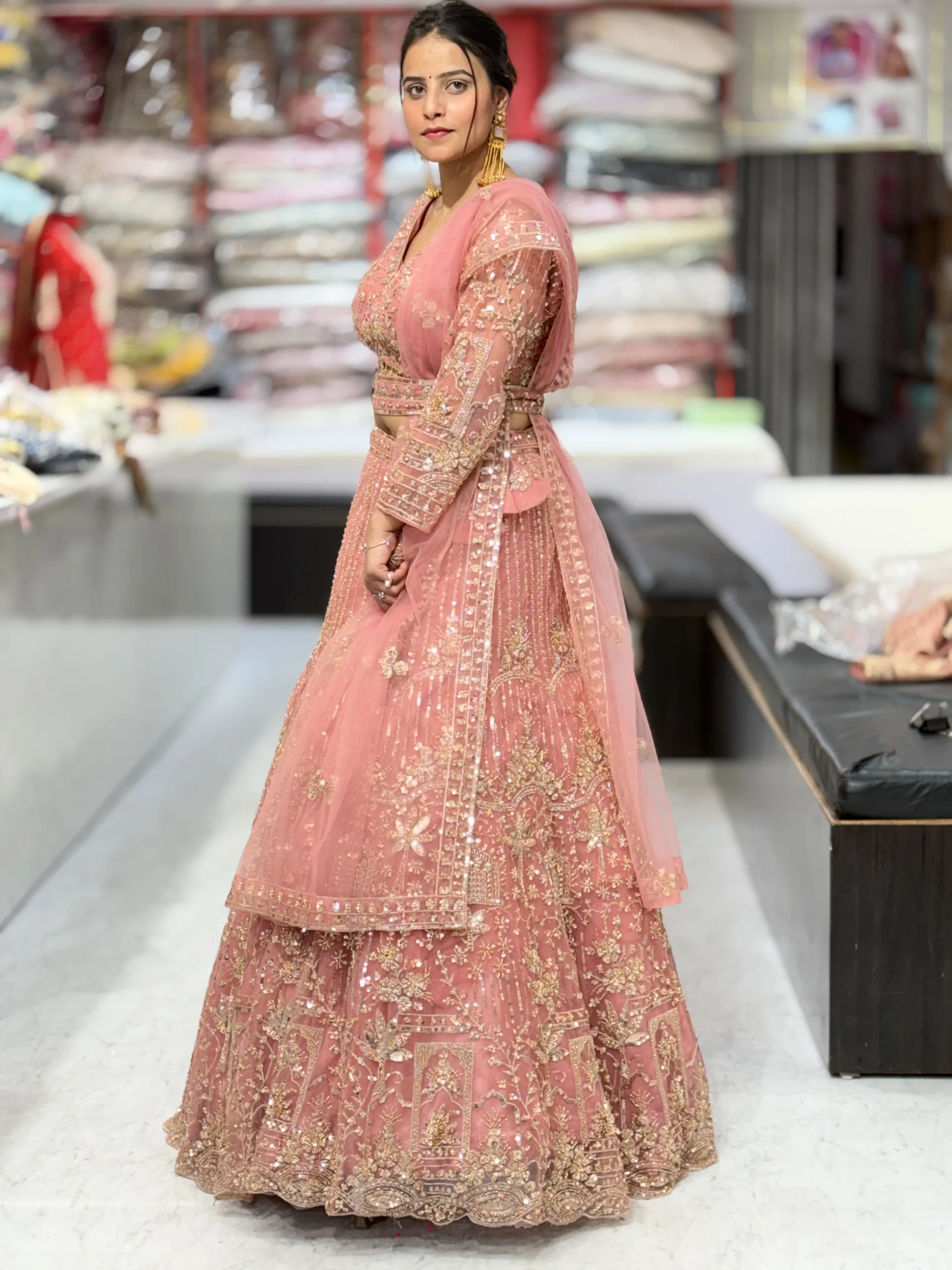Pink Embellished Lehenga - Image 2