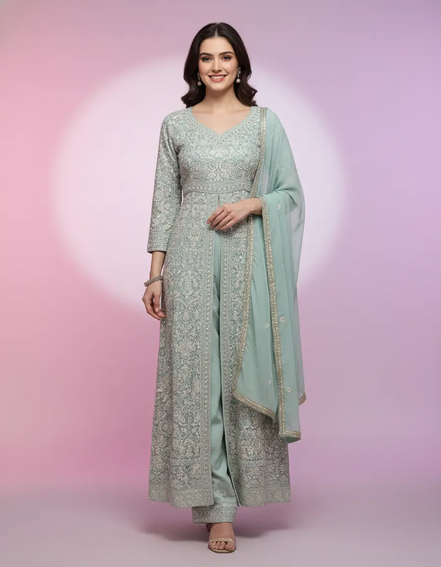 Embroidered Anarkali Gown
